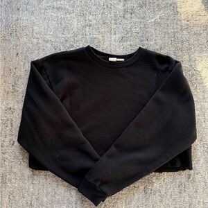 American Apparel Black Cropped Sweatshirt